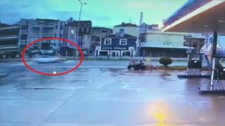 Bisikletlinin öldüğü kaza kamerada