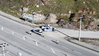 Bitliste drone destekli trafik denetimi yapıldı