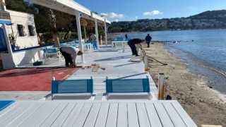 Bodrumda kıyı işgali yapan işletmeye belediyeden müdahale