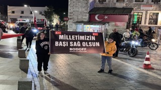 Bodrumda şehitler düzenlenen konvoyla anıldı