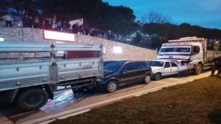 Çanda zincirleme trafik kazası: 1 yaralı