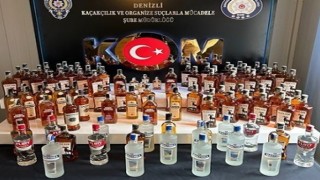 Denizlide yılbaşı öncesi kaçak içki operasyonu; 2 gözaltı