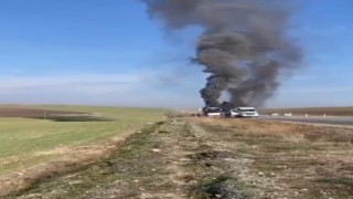 Diyarbakırda yolcu otobüsü alevlere teslim oldu