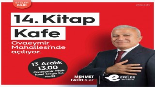 Efelerde 14üncü Kitap Kafe açılış için gün sayıyor
