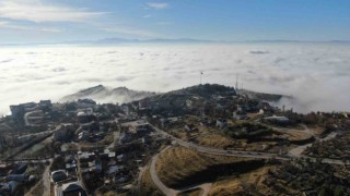 Elazığ sis denizinde kayboldu, ortaya eşsiz görüntüler çıktı