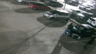 Eline taş aldı, 35 aracın camını böyle kırdı