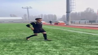 Engelli bireylere futbol maçında güzel anı