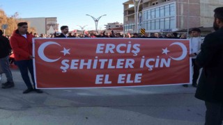 Ercişte şehitleri anma ve teröre lanet yürüyüşü yapıldı