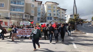 Filistin için Ahlatta yürüyüş yapıldı