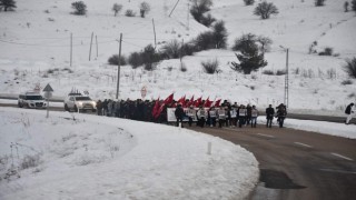 Giresunda şehitler için yürüyüş yapıldı