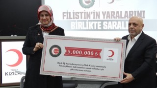 HAK-İŞten Gazze için Kızılaya 5 milyon lira bağış