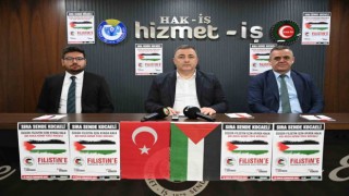 HAK-İŞten Kocaelide Filistine destek mitingi