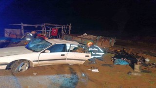 İki otomobil kafa kafaya çarpıştı: 1 ölü, 3 yaralı