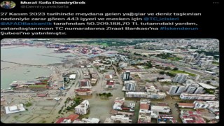 İskenderunda deniz taşkınından zarar gören vatandaşların yardımları hesaplarına yatırıldı