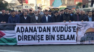 İsrail’in Gazze’ye saldırıları Adana’da protesto edildi