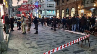 İstiklal Caddesinin bir bölümü doğalgaz kaçağı nedeniyle kapatıldı
