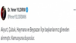 İYİ Partide 4 ilçe başkanı görevden alındı