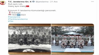 Jandarmadan duygu dolu paylaşım