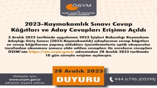 Kaymakamlık sınavı sonuçları açıklandı