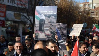 Kırşehirde Filistine destek yürüyüşü düzenlendi