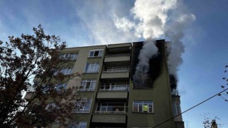 Konyada 5. kattaki dairede çıkan yangın korkuttu