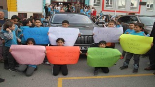 Konyada Yerli Malı Haftasında okula TOGG getirdiler