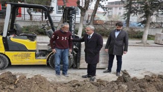 Kütahyada Abdurrahman Karaa Bulvarındaki çalışmalar devam ediyor