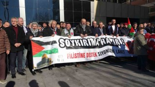 Kütahyanın Tavşanlı ilçesinde Filistine destek yürüyüşü