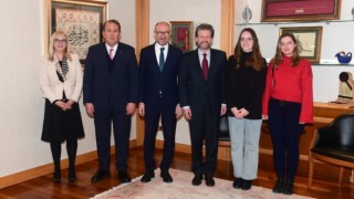 Kuzey Makedonya Cumhuriyeti Büyükelçisi Manasijevski ve Karacandan Rektör Erdala ziyaret