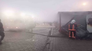 Malatyada konteynerde yangın