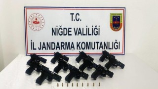 Niğdede 11 ruhsatsız tabanca ele geçirildi