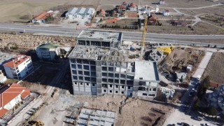 Ölümüne inşaat çalışması dron ile görüntülendi
