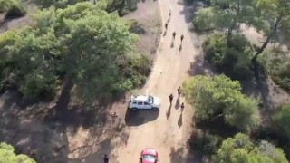 Ormanlık alanda önce drona sonra jandarmaya yakalandı
