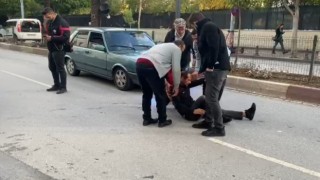 Otomobilin çarptığı bisiklet sürücüsü ölümden döndü