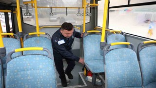 Özel halk otobüsleri denetlendi
