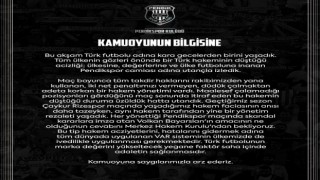 Pendikspordan hakem tepkisi