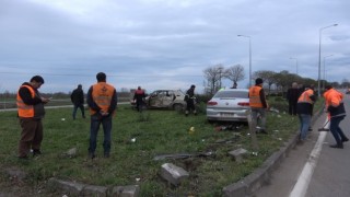 Samsunda iki otomobil çarpıştı: 3 yaralı