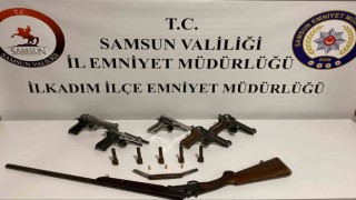 Samsunda silah ve parçaları ele geçirildi: 1 gözaltı