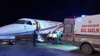 Şırnaklı kadın hasta, ambulans uçakla Ankaraya sevk edildi