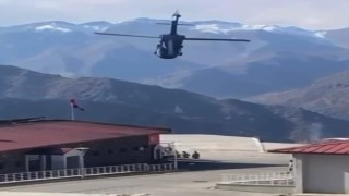 Şırnakta pilottan askeri helikopterle şov