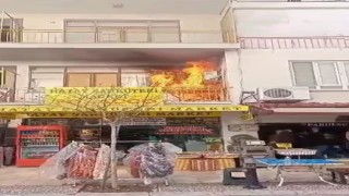 Söndürülmeyen soba kovası balkonda yangına sebep oldu