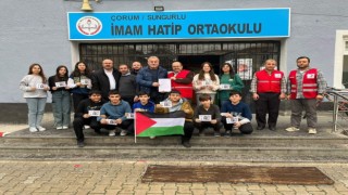 Sungurlu İmam Hatip orta okulundan Filistine destek