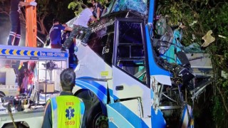 Taylandda iki katlı otobüs ağaca çarptı: 14 ölü, 35 yaralı