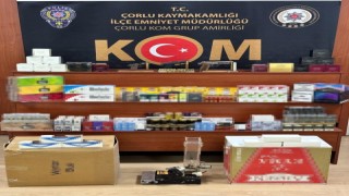 Tekirdağda 5 adrese silah ve kaçak sigara operasyonu