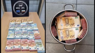 Tencerede bulunan 45 bin Euro sınırı geçemedi
