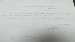 TGFden Erdoğan Karaali açıklaması