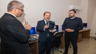 Vali Pehlivan, MTOSB Teknik Bilimler Meslek Yüksekokulunda incelemelerde bulundu