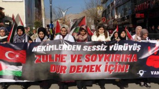 Vandaki hekimlerden sessiz yürüyüş