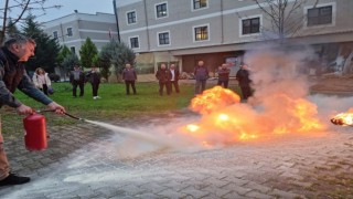 Yangına müdahale ettiler