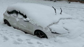 Yüksekovada tek katlı evler ve araçlar kara gömüldü